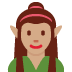 🧝🏽‍♀️ woman elf: medium skin tone display on Twitter